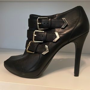 BCBG black stiletto ankle boot